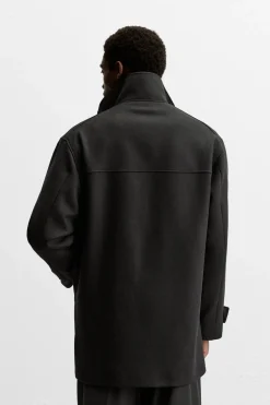 ZARA Vestuário De Inverno|Sobretudos / Gabardinas^PARKA DE PANO COM LÃ Preto