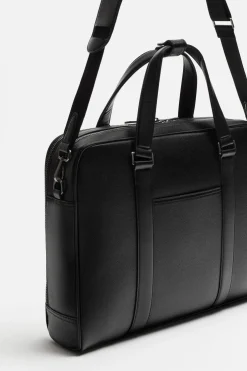 ZARA Malas|Malas / Mochilas^PASTA DUPLA TEXTURA Preto