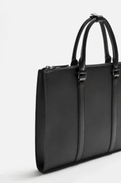 ZARA Malas|Malas / Mochilas^PASTA SLIM TEXTURA Preto