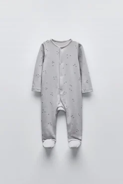 PIJAMA ESTAMPADO COM PÉ CONVERSÍVEL-ZARA New