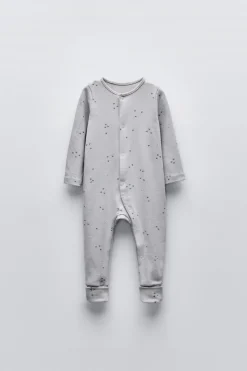 PIJAMA ESTAMPADO COM PÉ CONVERSÍVEL-ZARA New