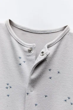 PIJAMA ESTAMPADO COM PÉ CONVERSÍVEL-ZARA New
