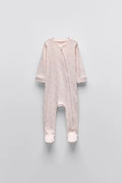 PIJAMA INTEIRO COM NERVURAS E LAÇOS-ZARA Cheap