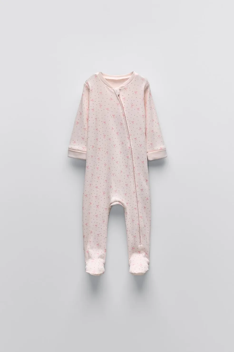 PIJAMA INTEIRO COM NERVURAS E LAÇOS-ZARA Cheap