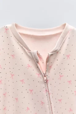 PIJAMA INTEIRO COM NERVURAS E LAÇOS-ZARA Cheap
