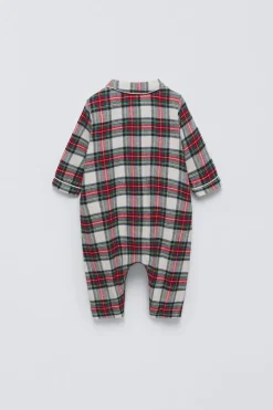 PIJAMA INTEIRO DE FLANELA AOS QUADRADOS-ZARA Best Sale