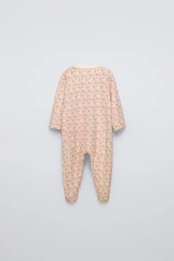 PIJAMA INTEIRO DE VELUDO COM FLORES-ZARA Cheap