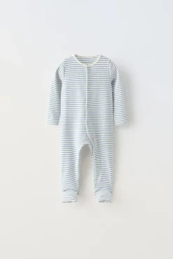 PIJAMA INTEIRO PÉ CONVERSÍVEL RISCAS-ZARA Cheap
