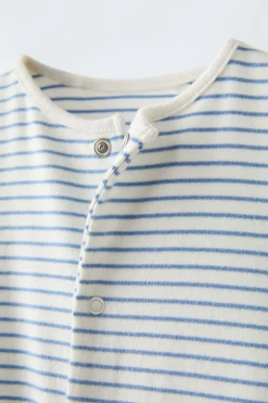PIJAMA INTEIRO PÉ CONVERSÍVEL RISCAS-ZARA Cheap