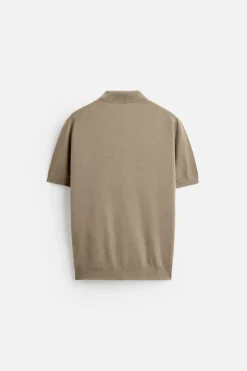 ZARA Polos^POLO 100% LÃ Bege / Torrado