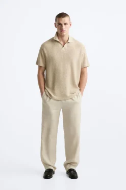 ZARA T-Shirts|Polos^POLO COM ESTRUTURA torrado