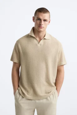 ZARA T-Shirts|Polos^POLO COM ESTRUTURA torrado