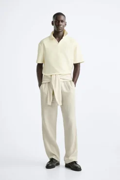 ZARA Polos^POLO COM ESTRUTURA Branco-marfim