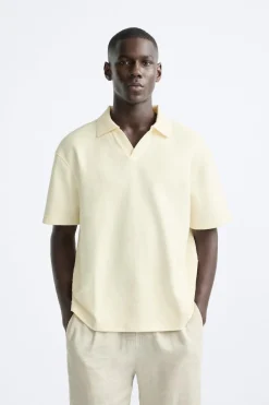ZARA Polos^POLO COM ESTRUTURA Branco-marfim