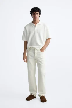 ZARA Polos^POLO COM ESTRUTURA Branco-marfim