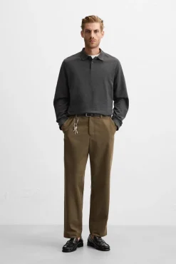 ZARA Polos^POLO COM ESTRUTURA Cinzento