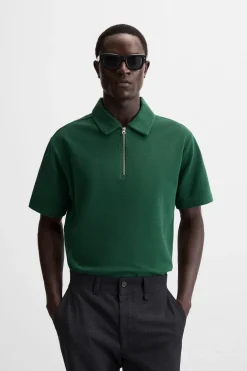 ZARA Polos^POLO COM ESTRUTURA E FECHO DE CORRER Verde