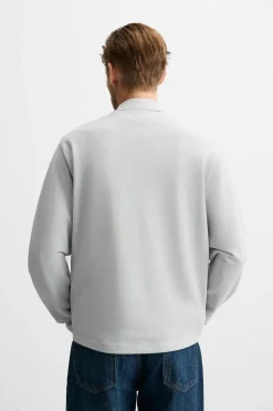 ZARA Polos^POLO COM ESTRUTURA PIQUÉ Azul-celeste-claro