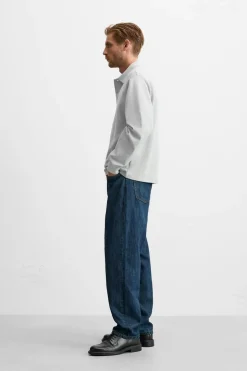 ZARA Polos^POLO COM ESTRUTURA PIQUÉ Azul-celeste-claro