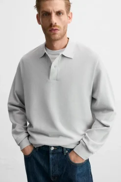 ZARA Polos^POLO COM ESTRUTURA PIQUÉ Azul-celeste-claro