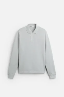 ZARA Polos^POLO COM ESTRUTURA PIQUÉ Azul-celeste-claro