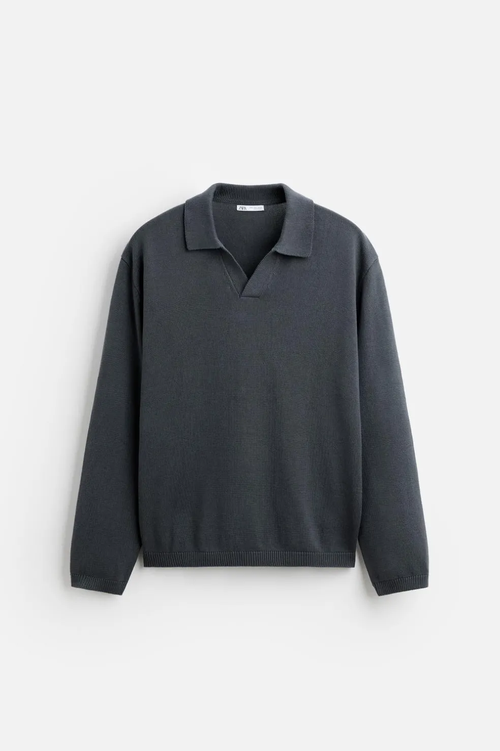 ZARA Camisola / Casacos|Polos^POLO DE MALHA Cinzento-antracito