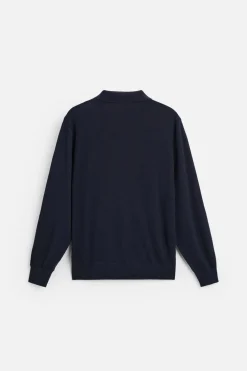 ZARA Camisola / Casacos|Polos^POLO DE MALHA 100% CAXEMIRA Azul-marinho