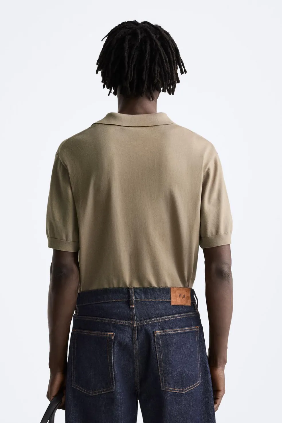 ZARA Camisola / Casacos|Polos^POLO DE MALHA ALGODÃO - LYOCELL Areia