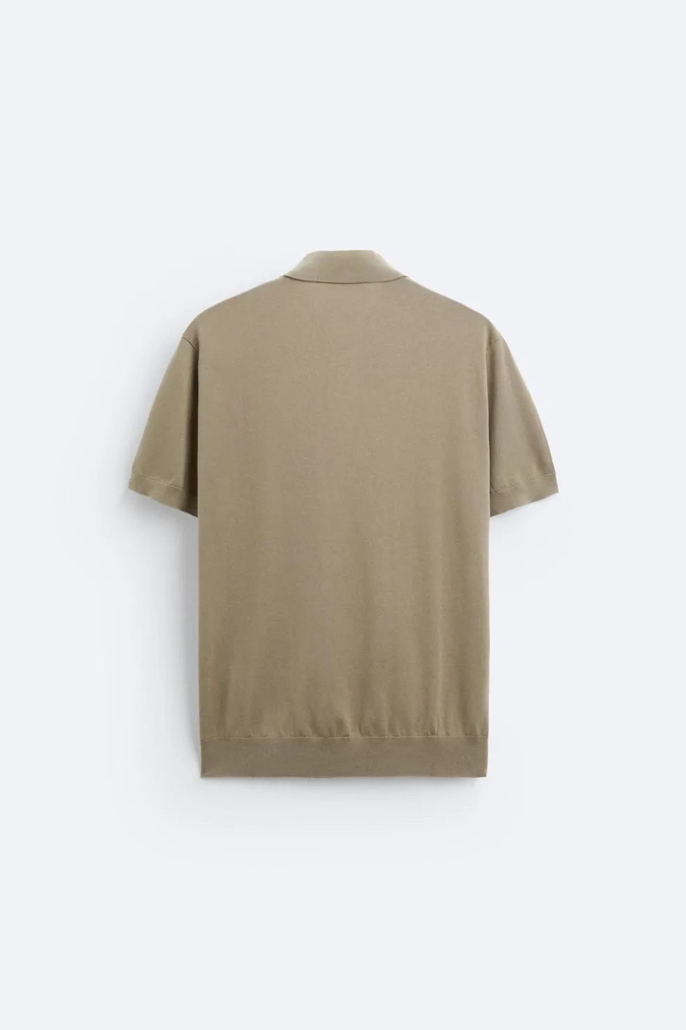 ZARA Camisola / Casacos|Polos^POLO DE MALHA ALGODÃO - LYOCELL Areia