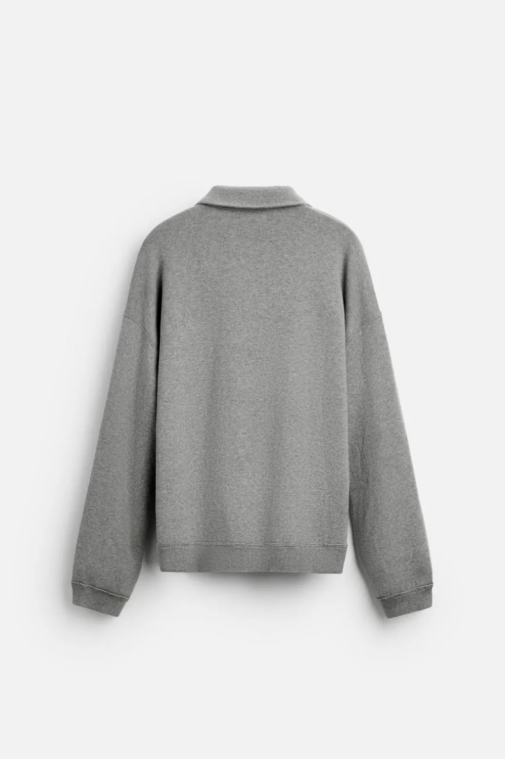 ZARA Camisola / Casacos|Polos^POLO DE MALHA COM COSTURAS IRREGULARES Cinzento-vigoré