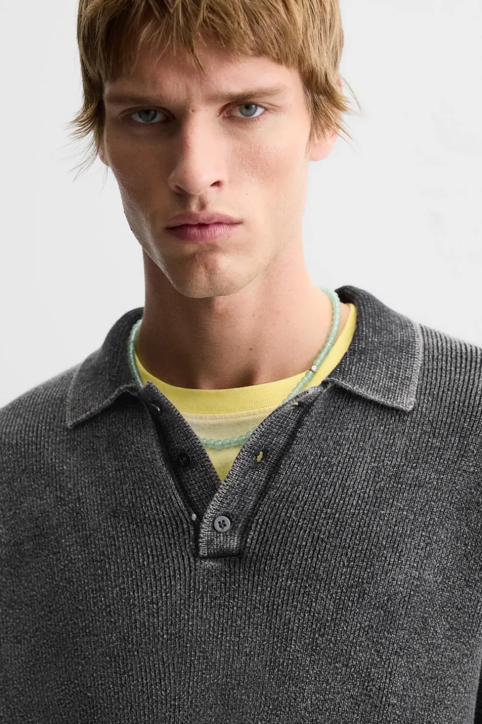 ZARA Camisola / Casacos|Polos^POLO DE MALHA COM EFEITO LAVADO Preto
