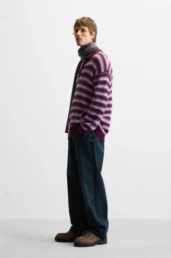ZARA Camisola / Casacos|Polos^POLO DE MALHA COM EFEITO DE PELO Roxo