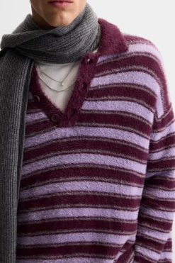 ZARA Camisola / Casacos|Polos^POLO DE MALHA COM EFEITO DE PELO Roxo