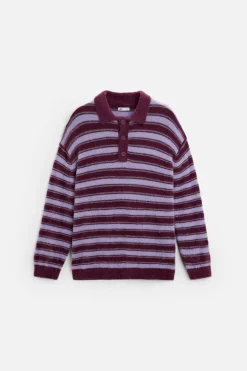 ZARA Camisola / Casacos|Polos^POLO DE MALHA COM EFEITO DE PELO Roxo