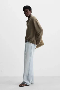 ZARA Camisola / Casacos|Polos^POLO DE MALHA COM ESTRUTURA torrado