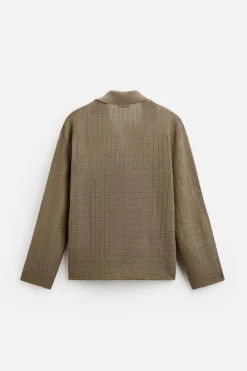 ZARA Camisola / Casacos|Polos^POLO DE MALHA COM ESTRUTURA torrado