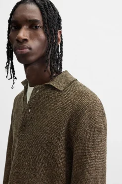 ZARA Camisola / Casacos|Polos^POLO DE MALHA COM ESTRUTURA Caqui