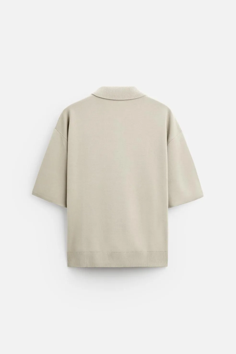 ZARA Camisola / Casacos|Polos^POLO DE MALHA COM FECHO DE CORRER Pedra