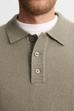 ZARA Camisola / Casacos|Polos^POLO DE MALHA COM LÃ Verde sálvia