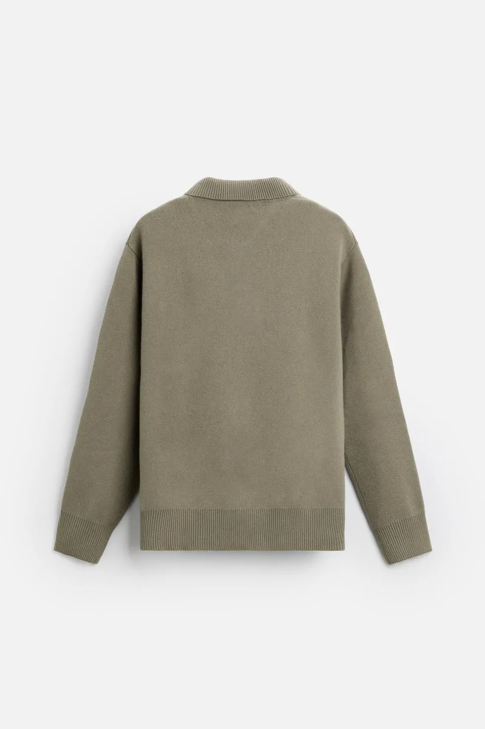ZARA Camisola / Casacos|Polos^POLO DE MALHA COM LÃ Verde sálvia