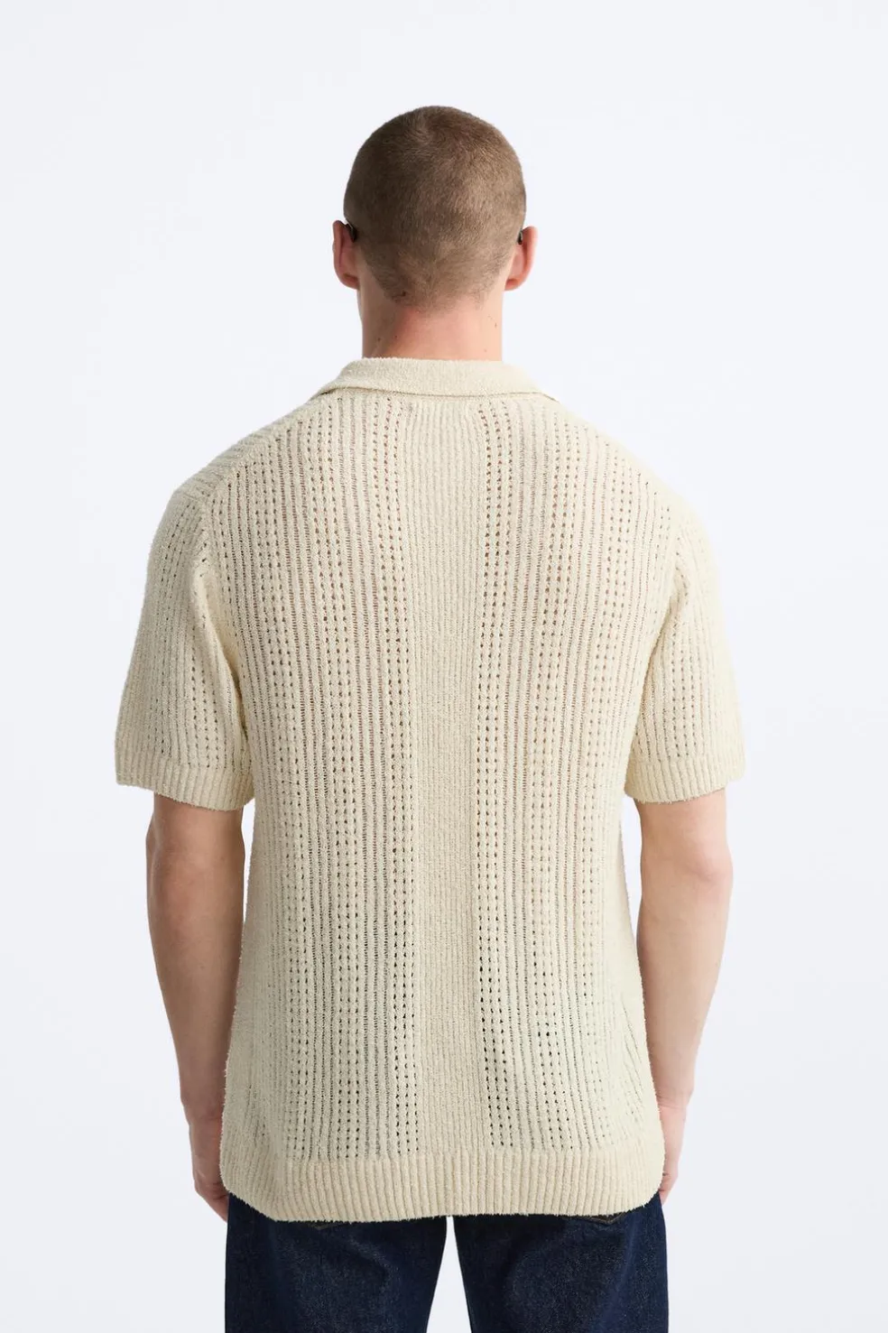 ZARA Camisola / Casacos|Polos^POLO DE MALHA COM TEXTURA Cru
