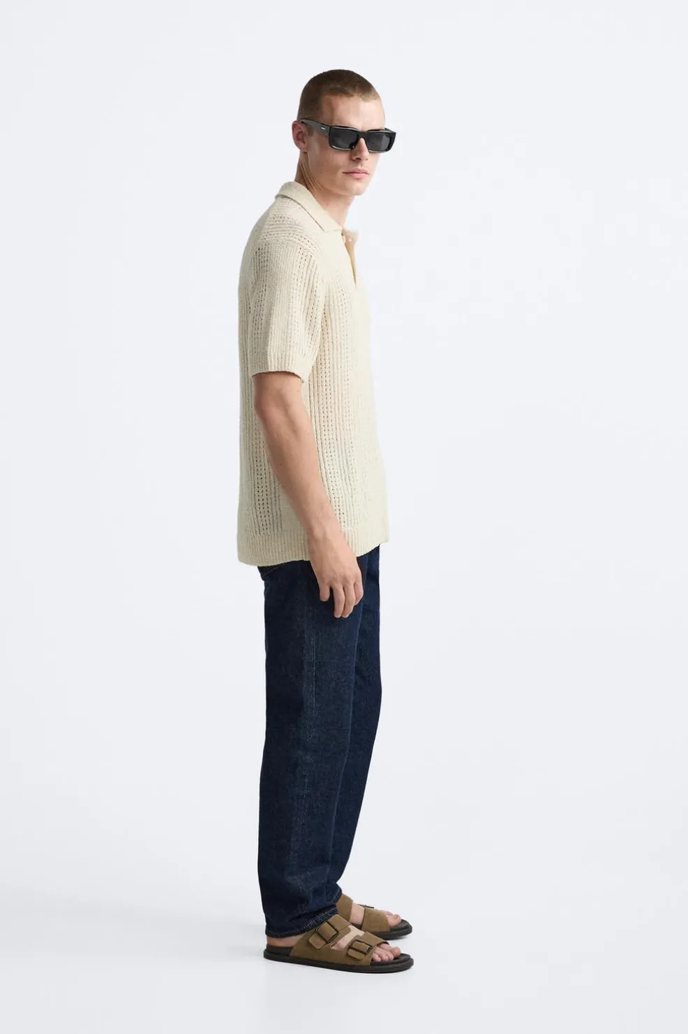 ZARA Camisola / Casacos|Polos^POLO DE MALHA COM TEXTURA Cru