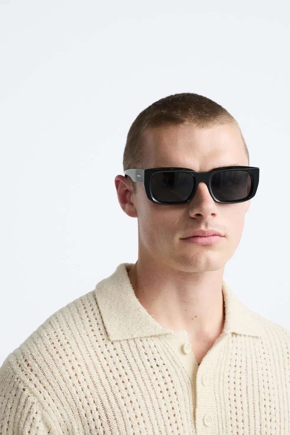 ZARA Camisola / Casacos|Polos^POLO DE MALHA COM TEXTURA Cru