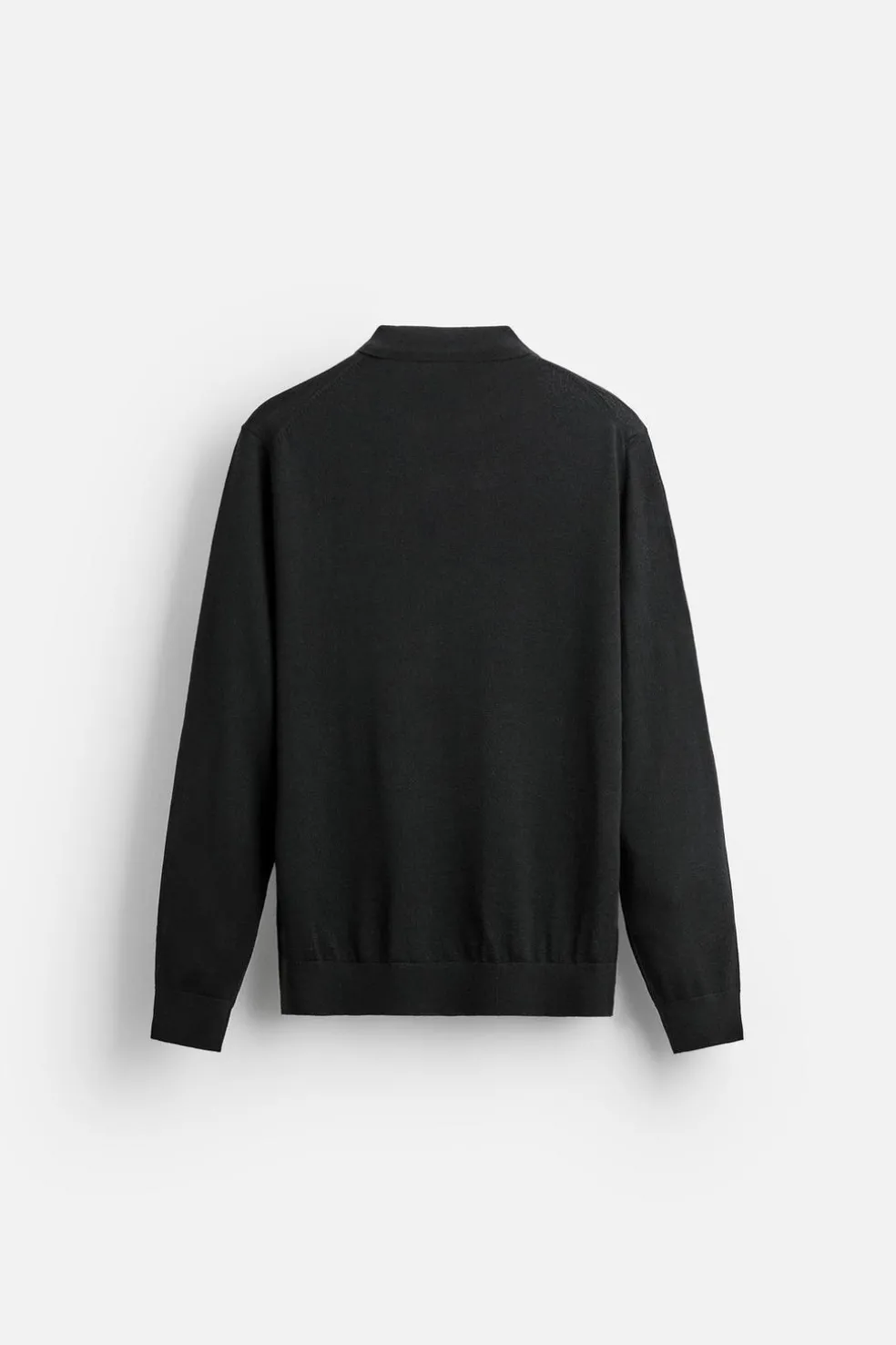 ZARA Vestuário De Inverno|Camisola / Casacos^POLO DE MALHA EM LÃ MERINO Preto