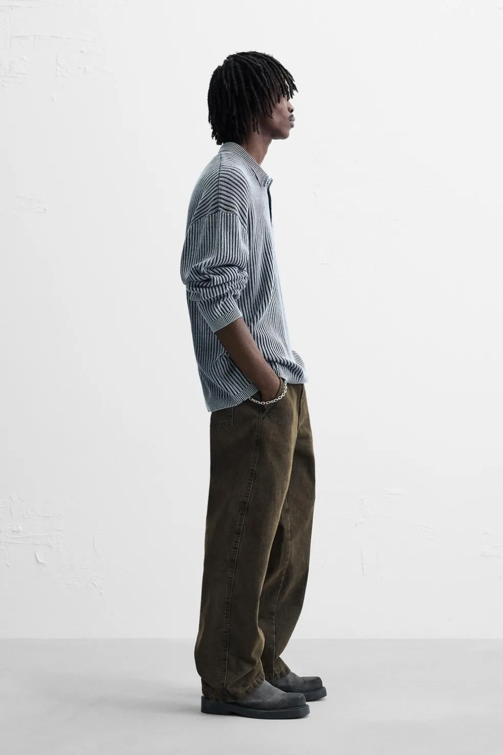 ZARA Camisola / Casacos|Polos^POLO DE MALHA LAVADA Índigo