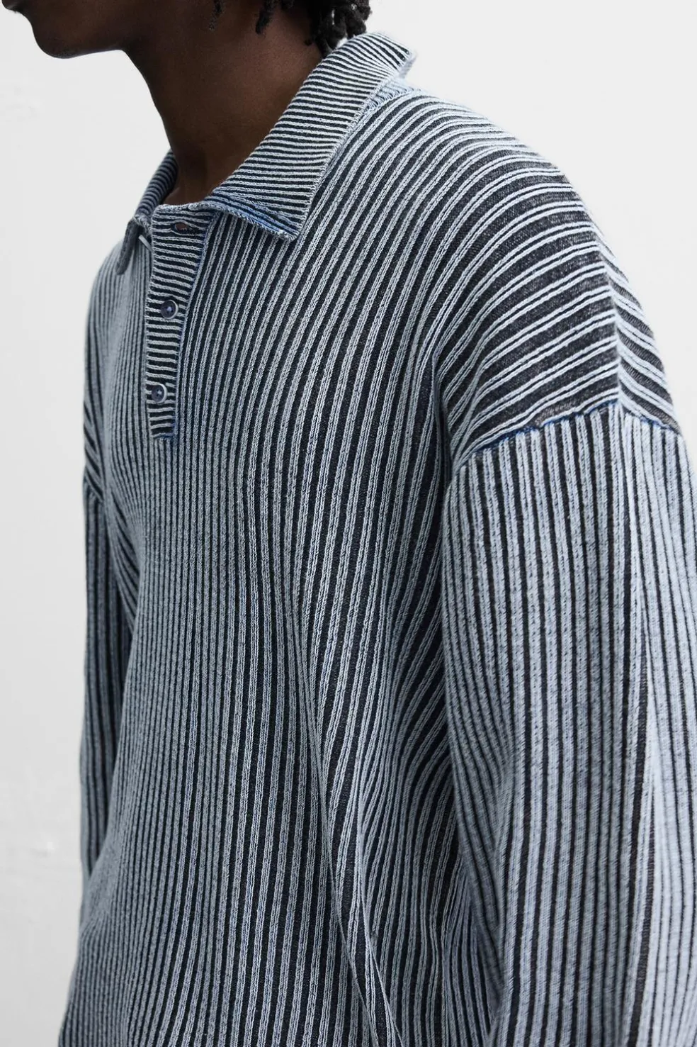 ZARA Camisola / Casacos|Polos^POLO DE MALHA LAVADA Índigo