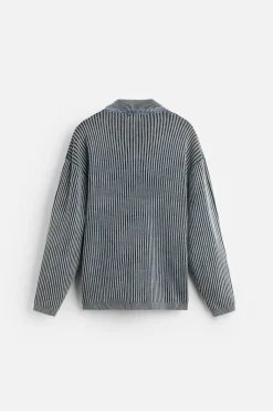 ZARA Camisola / Casacos|Polos^POLO DE MALHA LAVADA Índigo