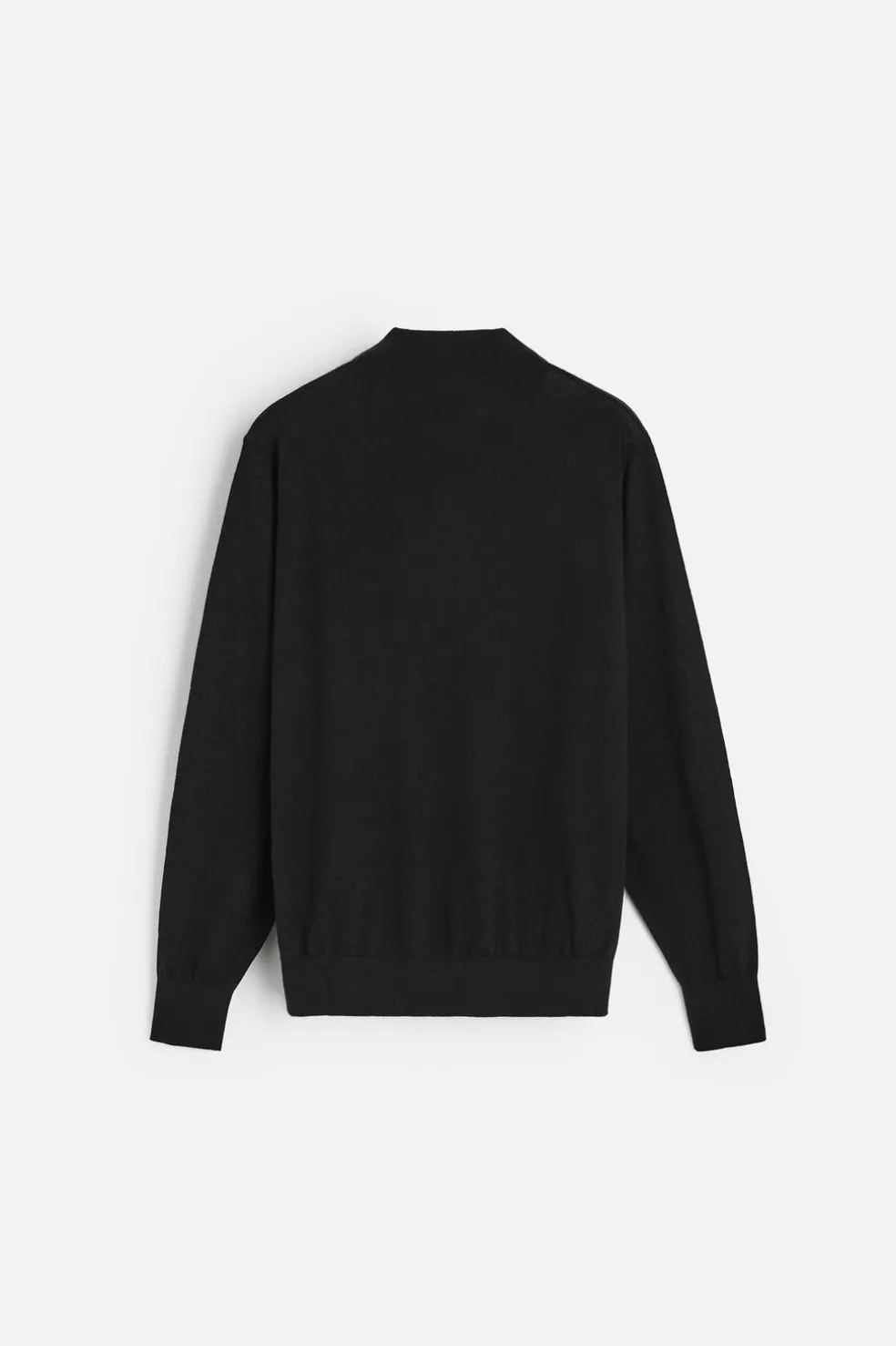 ZARA Camisola / Casacos|Polos^POLO DE MALHA LEVE LÃ - CAXEMIRA Preto