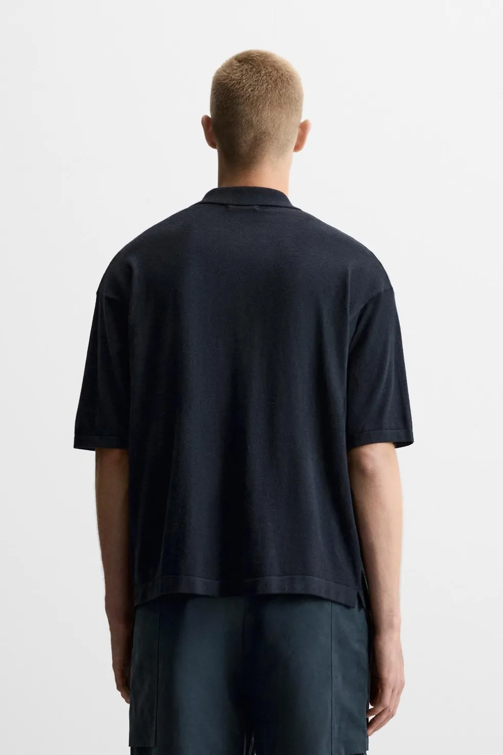 ZARA Camisola / Casacos|Polos^POLO DE MALHA LIMITED EDITION Azul-marinho