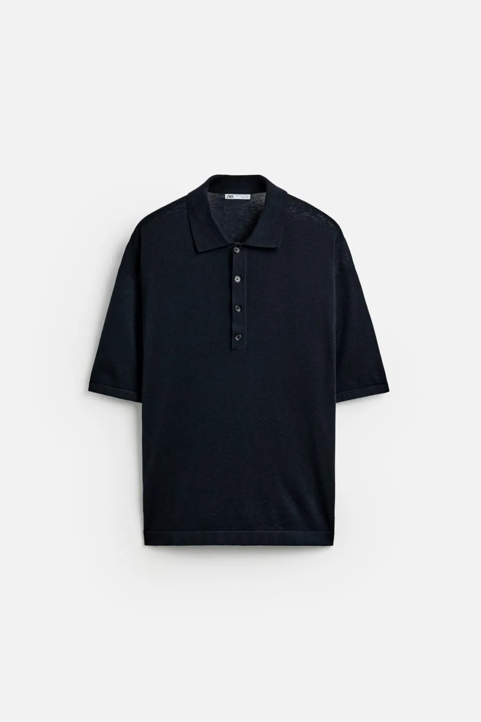 ZARA Camisola / Casacos|Polos^POLO DE MALHA LIMITED EDITION Azul-marinho